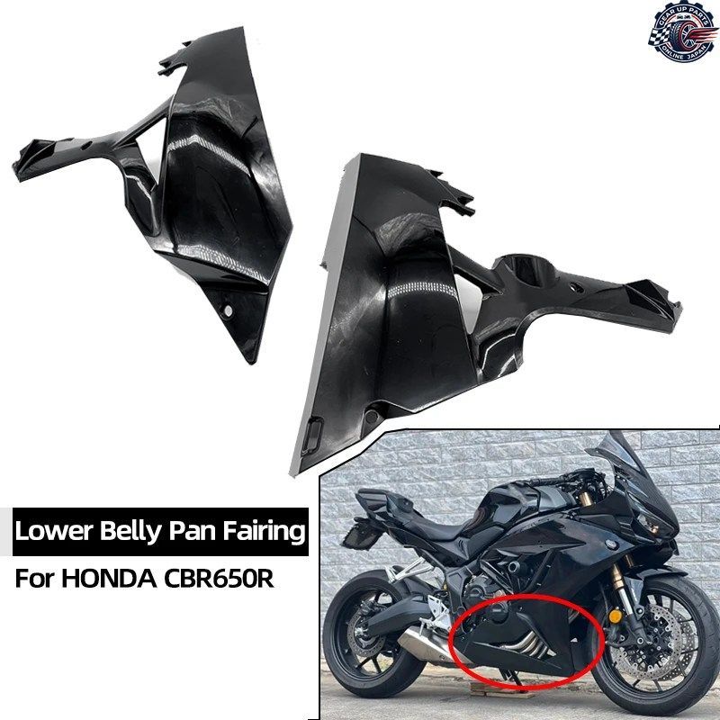 ホンダ CBR650R 2019-2023 モーターサイクル ハイウェイ ロワーベリーパン ABS フェアリング 未塗装 左右フレームサイドカバー