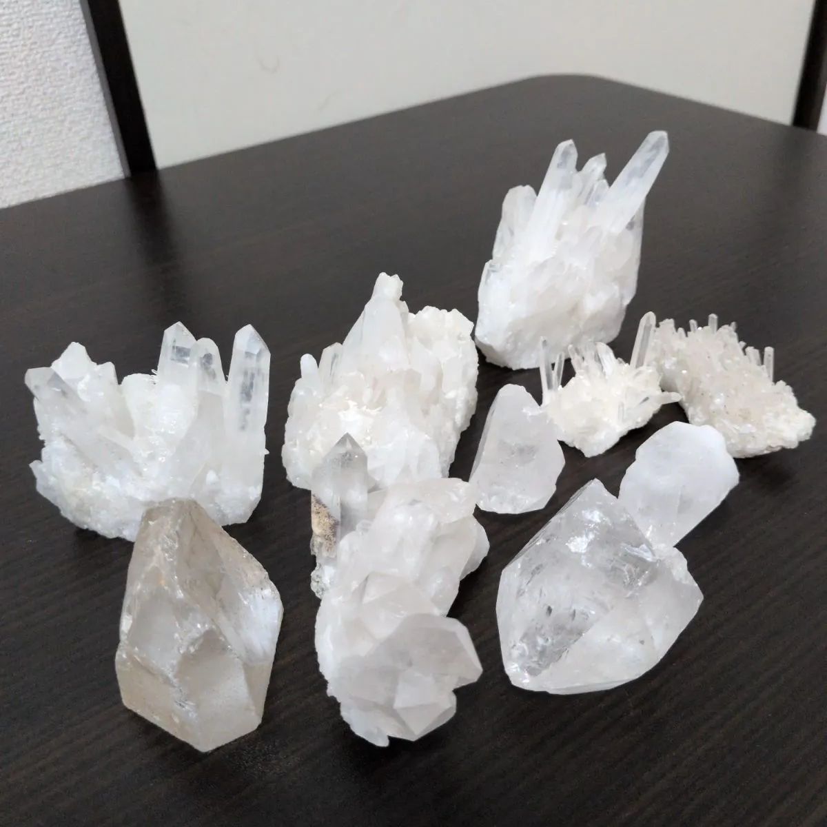 天然水晶 クラスター・ポイント 10点セット 原石 まとめ売り 