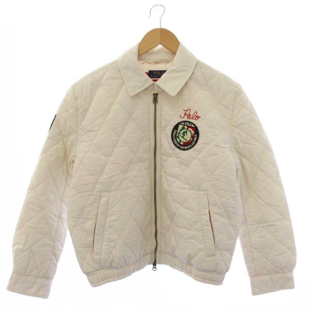 ポロ ラルフローレン POLO RALPH LAUREN キルテッド コットン ボンバージャケット 中綿ジャケット ジップアップ S 白 /BM