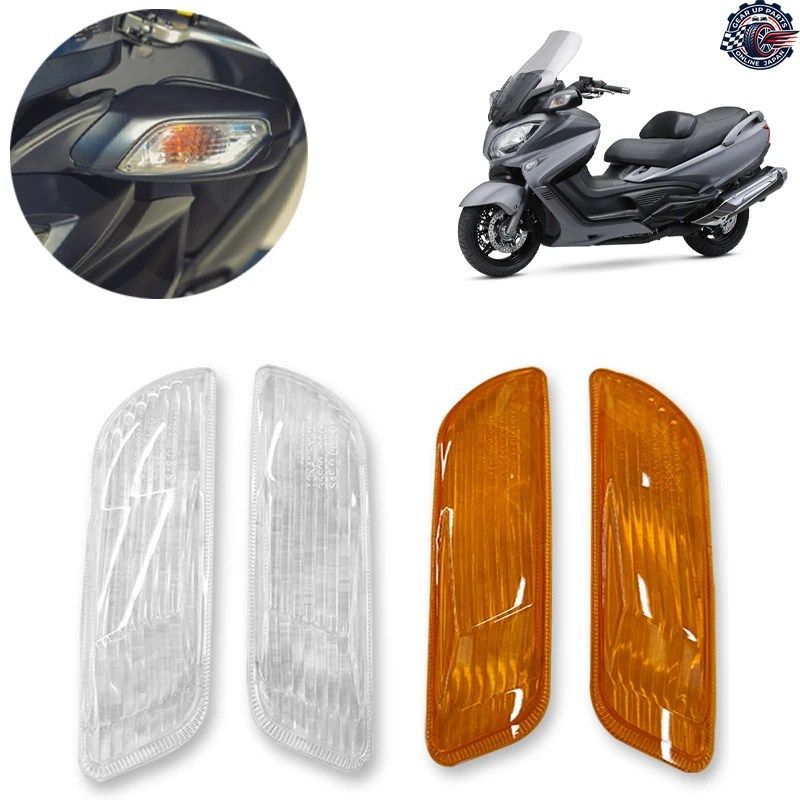 オートバイ用フロントシグナルライトカバー、ターンランプハウジングシェル、インジケーターカバー、AN650、バーグマン650、2006-2012、ス
