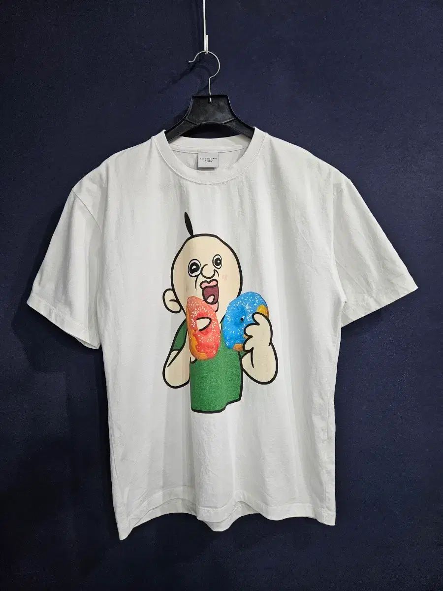 acme de la vie アクメドラビ プリンティング 白 メンズ オーバーサイズ 100 FREE 半袖Tシャツ