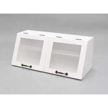 天然木桐材の軽量木製Showcase W60H25cm ホワイト CFB-602525W