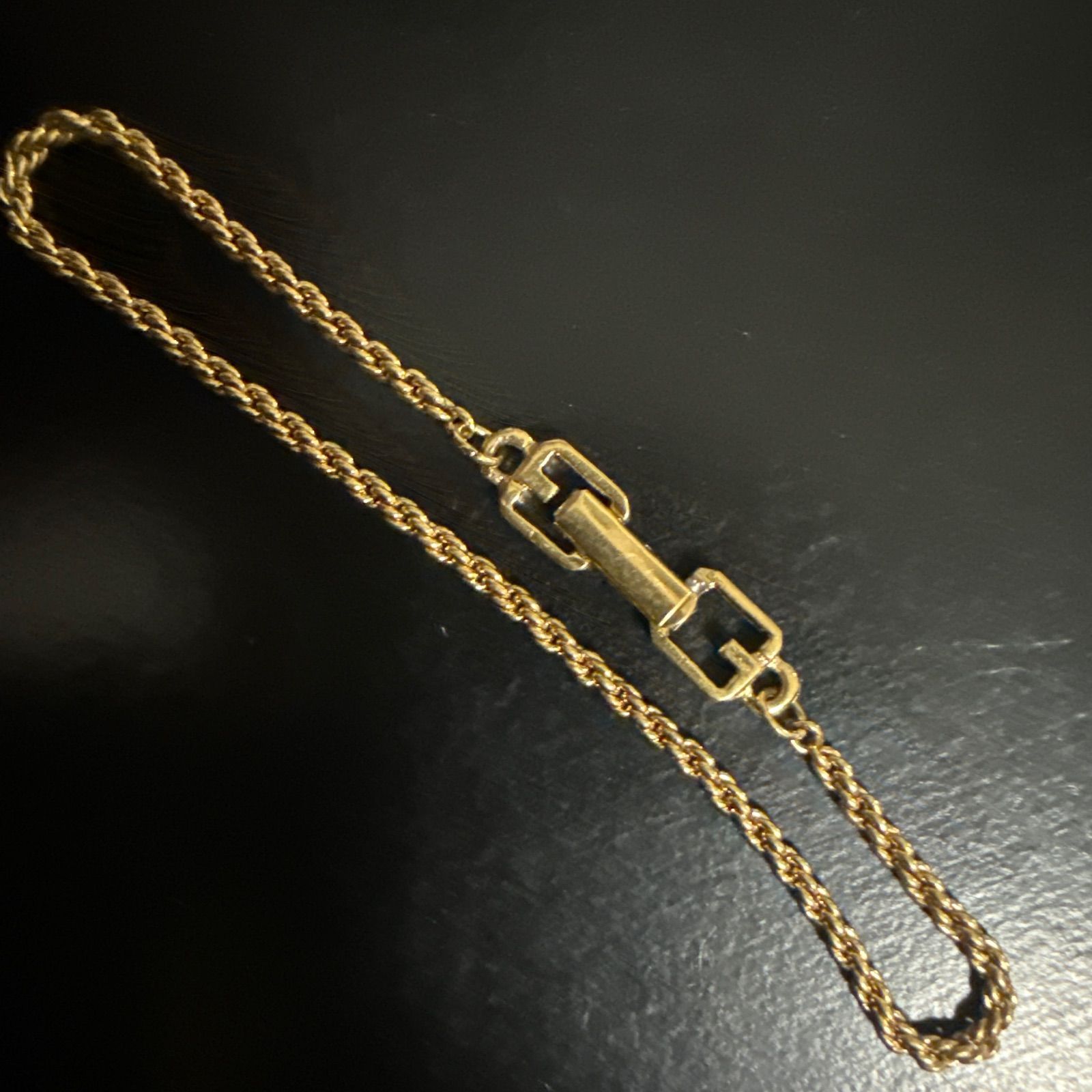 GIVENCHY ジバンシー ロープチェーンブレスレット ゴールドカラー 