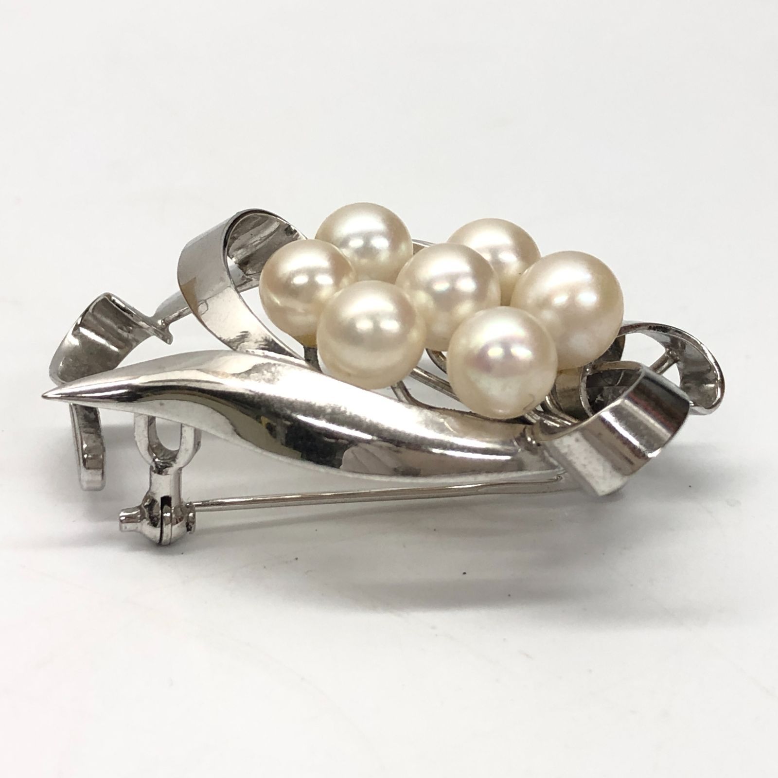 レディースアクセサリー パール 真珠 シルバー ブローチ 帯留め SILVER 
