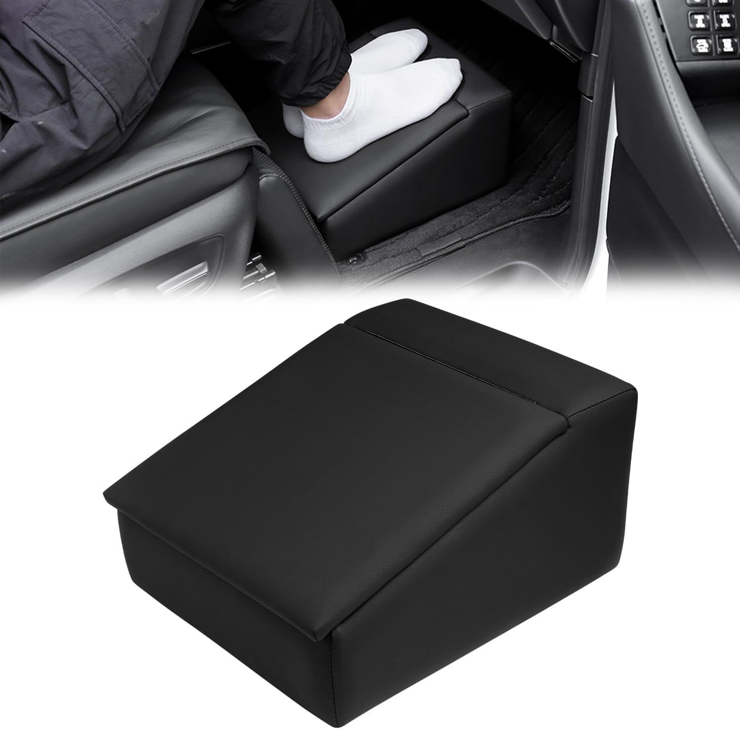 オットマン　専用出品 Virauto フットレスト 車用 足置き オットマン シューズボックス 助手