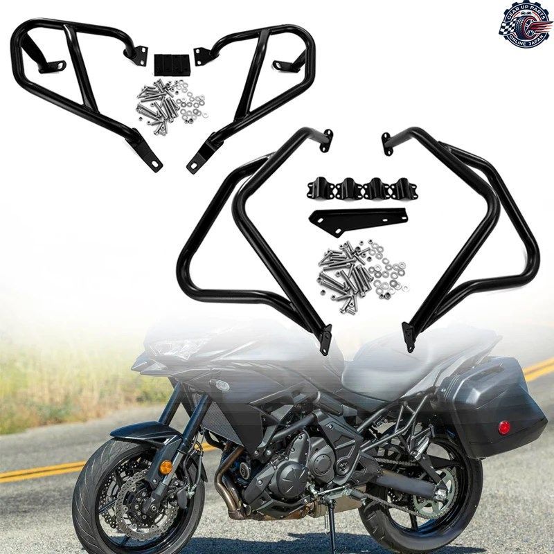 KLE 650 モーターサイクル エンジンガード クラッシュバー フレームバンパー 転倒防止プロテクター カワサキ VERSYS 650 KLE650 2015-2020