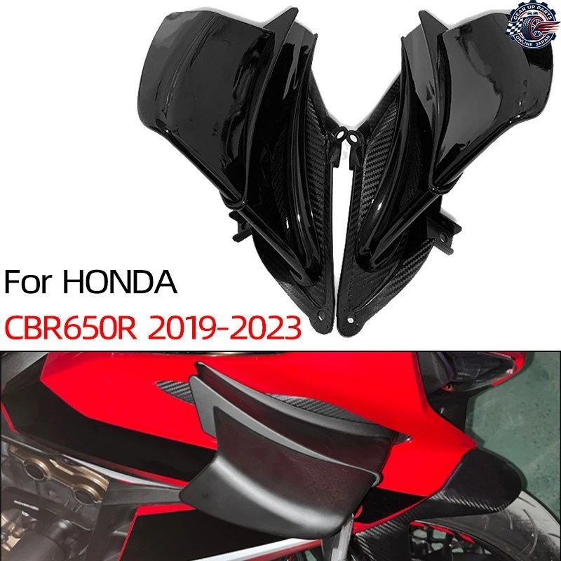 オートバイ固定翼エアロダイナミックウィングレットサイドスポイラートリムカバーフェアリングホンダCBR650R 2019 - 23