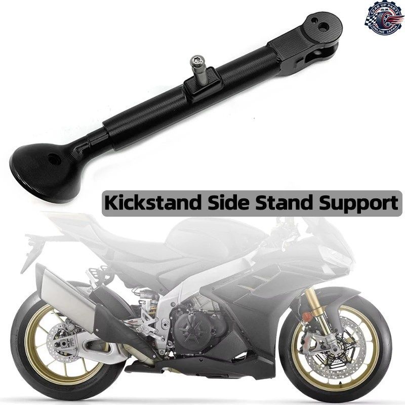 RS V4 アルミ製モーターサイクルキックスタンド サイドスタンドサポート ハイウェイ アプリリア RSV4 RS-V4 2021 - 24