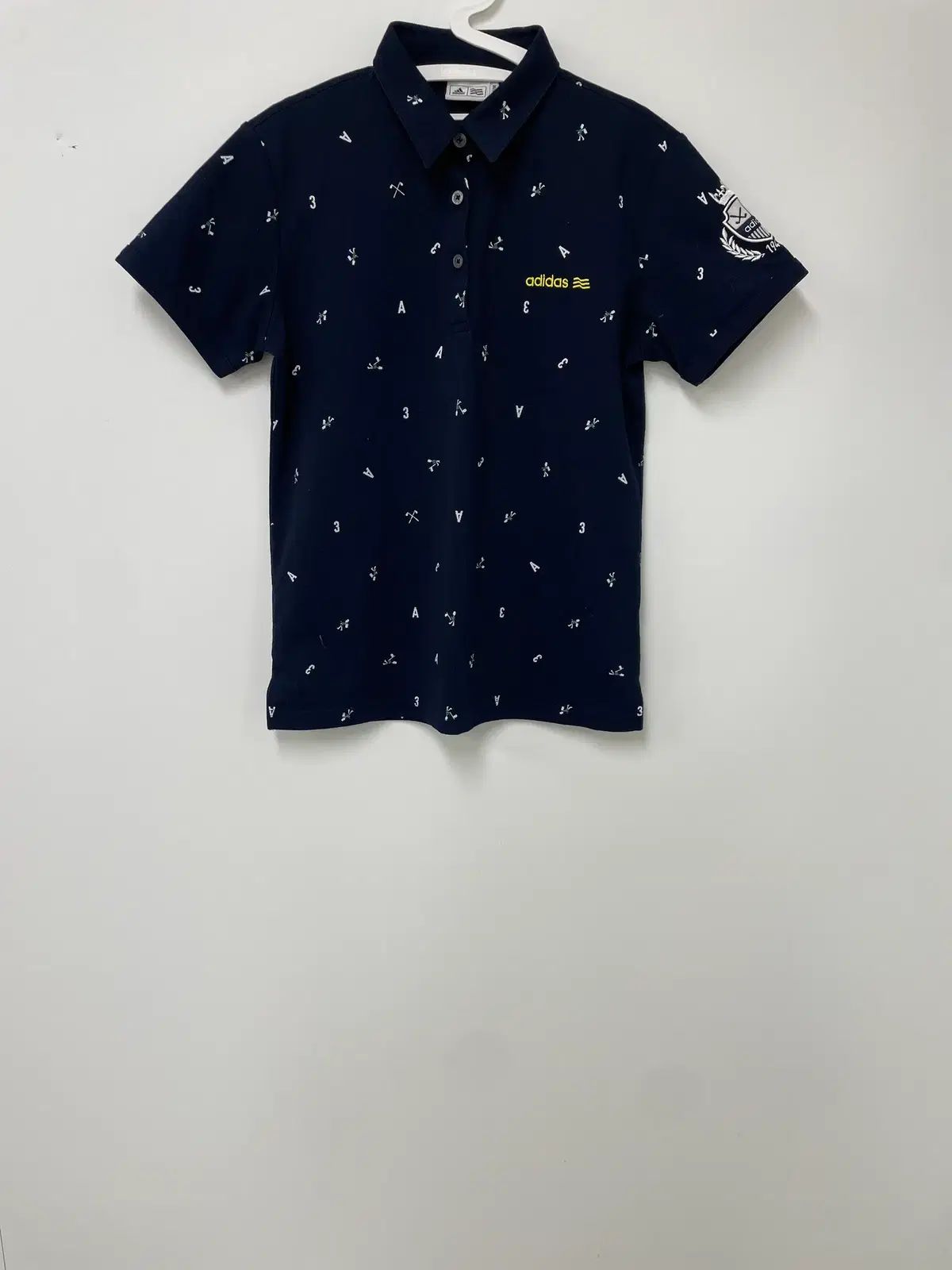 アディダス ネイビー パータン 半袖 カラーTシャツ M