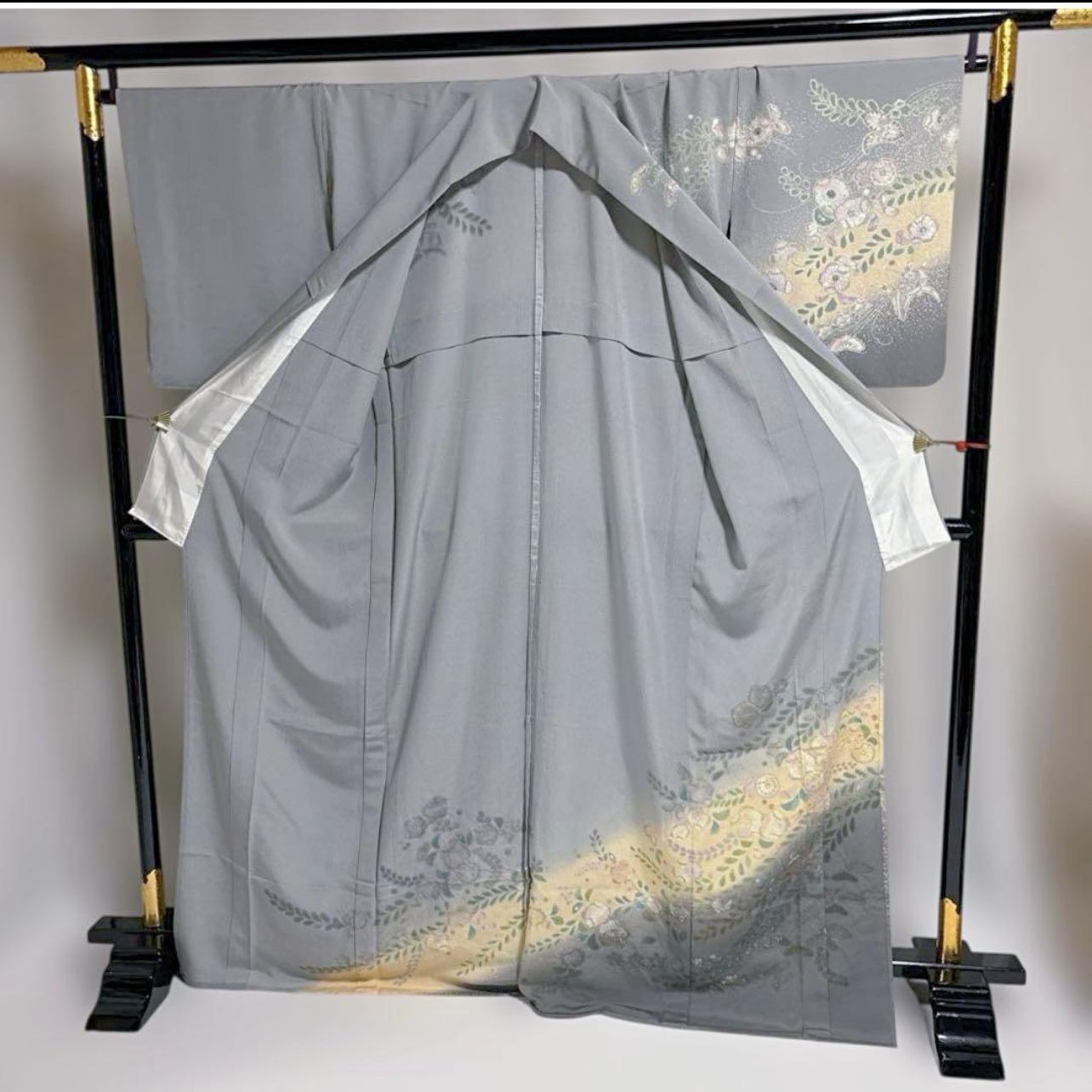 希少 トール 辻ヶ花 訪問着 フルセット 単衣 正絹 夏帯小物付き 裄71.5