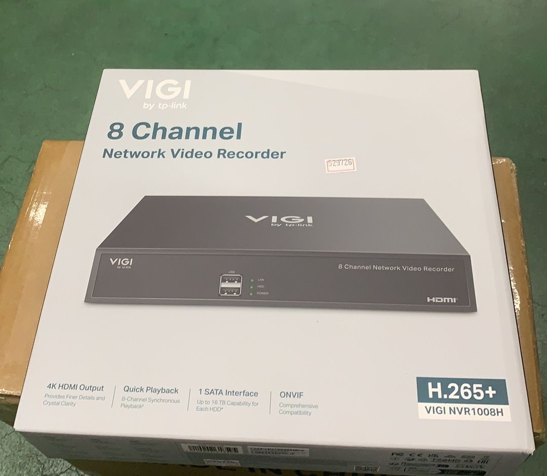 TP-Link VIGI NVR1008H 8チャンネル ネットワークビデオレコーダー--529726