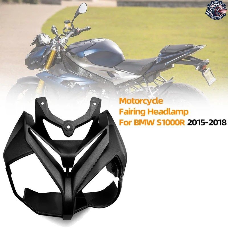 BMW S1000R 2015-2018 モーターサイクル ヘッドライトカバーケースシェル アッパーフロントノーズカウルパネルサラウンドフェアリングヘッ