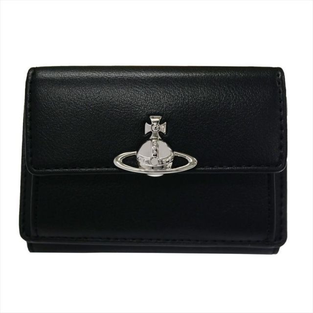 Vivienne Westwood ヴィヴィアンウエストウッド 5115002TW-S0026 三つ折り財布（小銭スナップ式） N401 BLACK 送料無料 プレゼント ギフト 財布 革小物