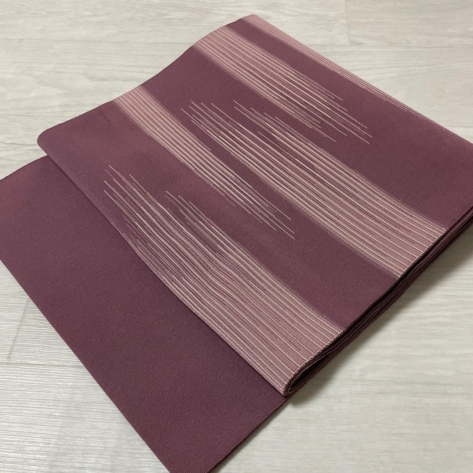 名古屋帯 綴れ 上品なデザイン 八寸 正絹 着物 X-1851