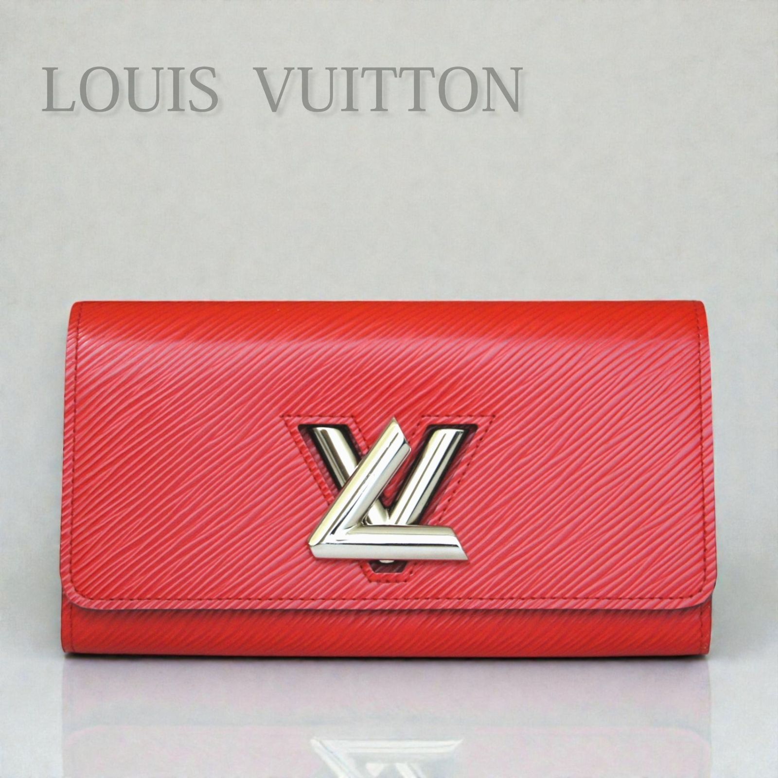 【中古】LOUIS VUITTON ルイヴィトン ポルトフォイユツイスト 長財布 レディース エピ レッド 赤 レザー ロングウォレット LVツイスト 金具 M61179 フラップウォレット 高級 上品 人気 デート パーティー お出かけ