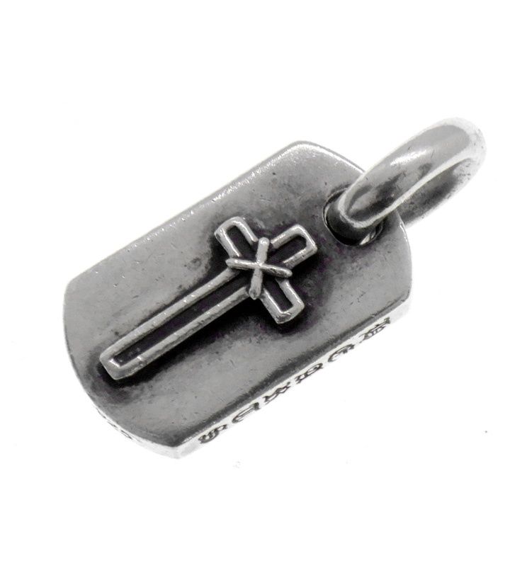 クロムハーツ CHROME HEARTS 【 DT TNY MAPPLE THORPE 】 メイプルソープ クロス タイニー ドッグタグ シルバー チャーム 50049