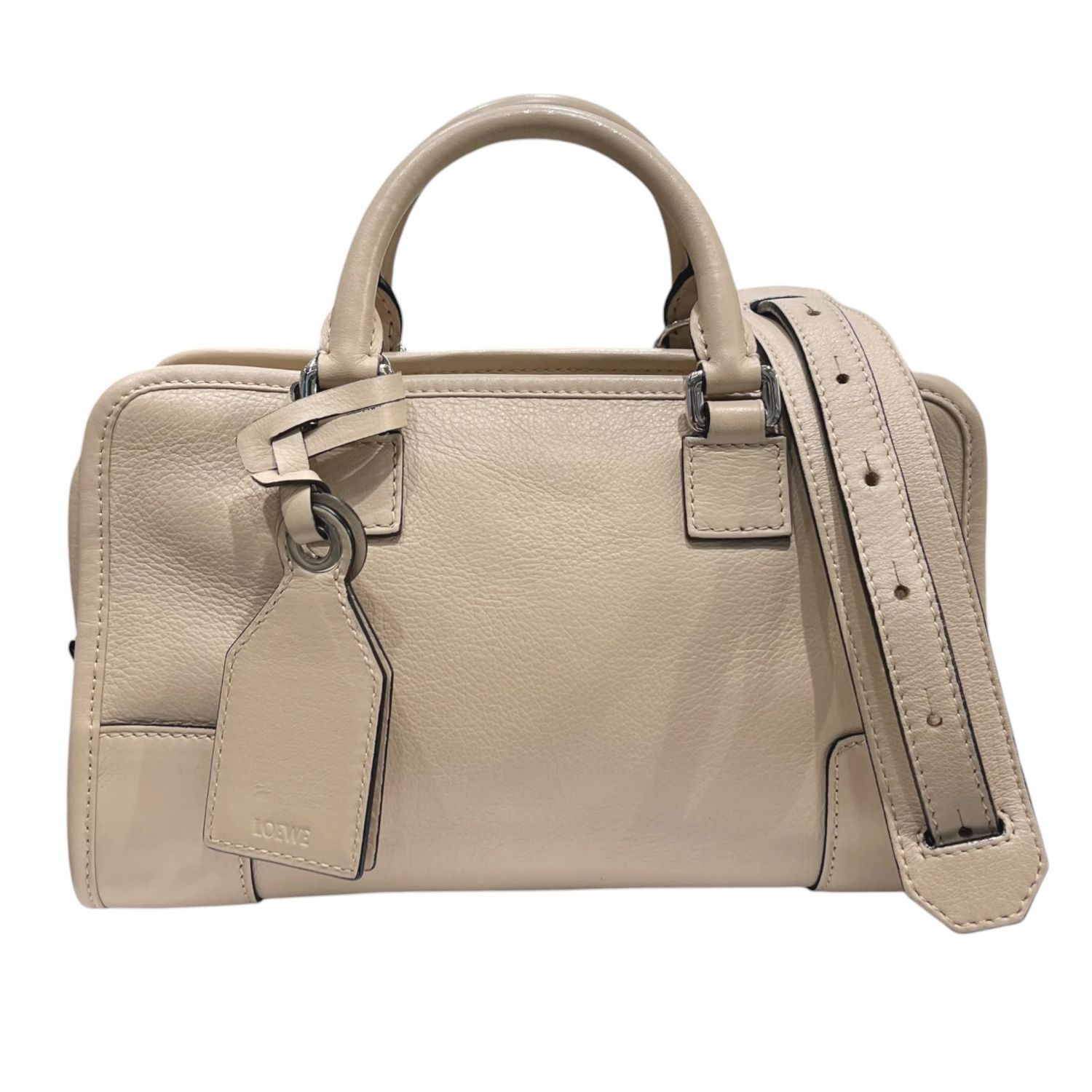 【中古】 LOEWE ロエベ アマソナ23 レザー 2Wayハンドバッグ ショルダーバッグ ベージュ レディース 26013100 SA
