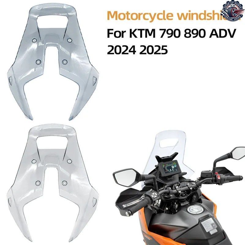 KTM 790 890 ADV アドベンチャー 2024 2025 オートバイ用アクリル製ラリーウインドシールド、ウインドディフレクター、スクリーンシールド
