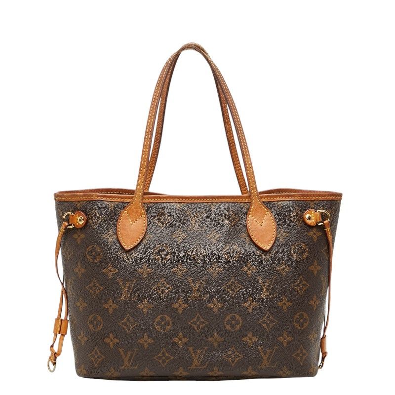 ルイ ヴィトン モノグラム ネヴァーフルPM トートバッグ ハンドバッグ M40155 ブラウン PVC レザー レディース LOUIS VUITTON【1-0271252】