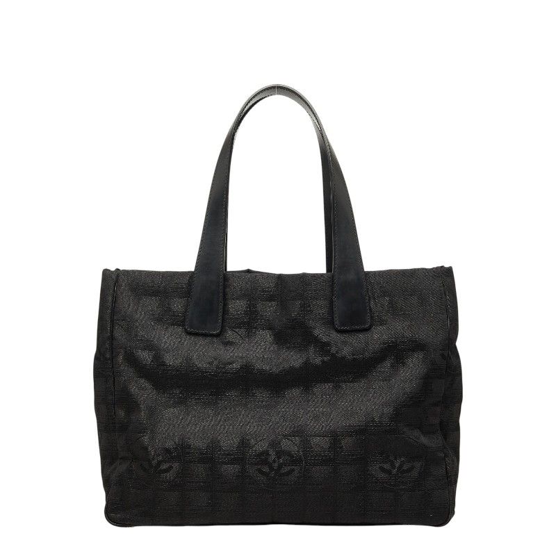 シャネル ココマーク ニュートラベルライン トートMM トートバッグ ハンドバッグ ブラック ナイロン レザー レディース CHANEL【247-71658】