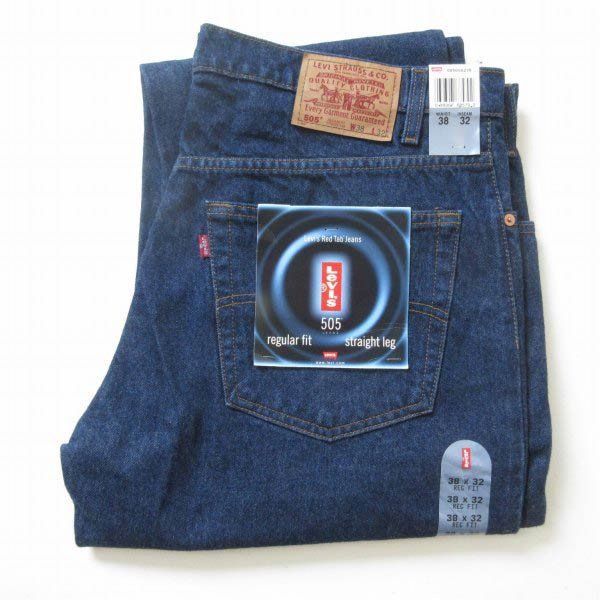 新品 1998年製 リーバイス 505 ジーンズ 濃紺 W38 L32 ウォッシュ加工 90s デッドストック 大きいサイズ D154-21-0003ZT