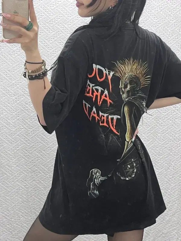 ROCK CHANG ヴィンテージ ストリート パンク スカル 半袖Tシャツ XL