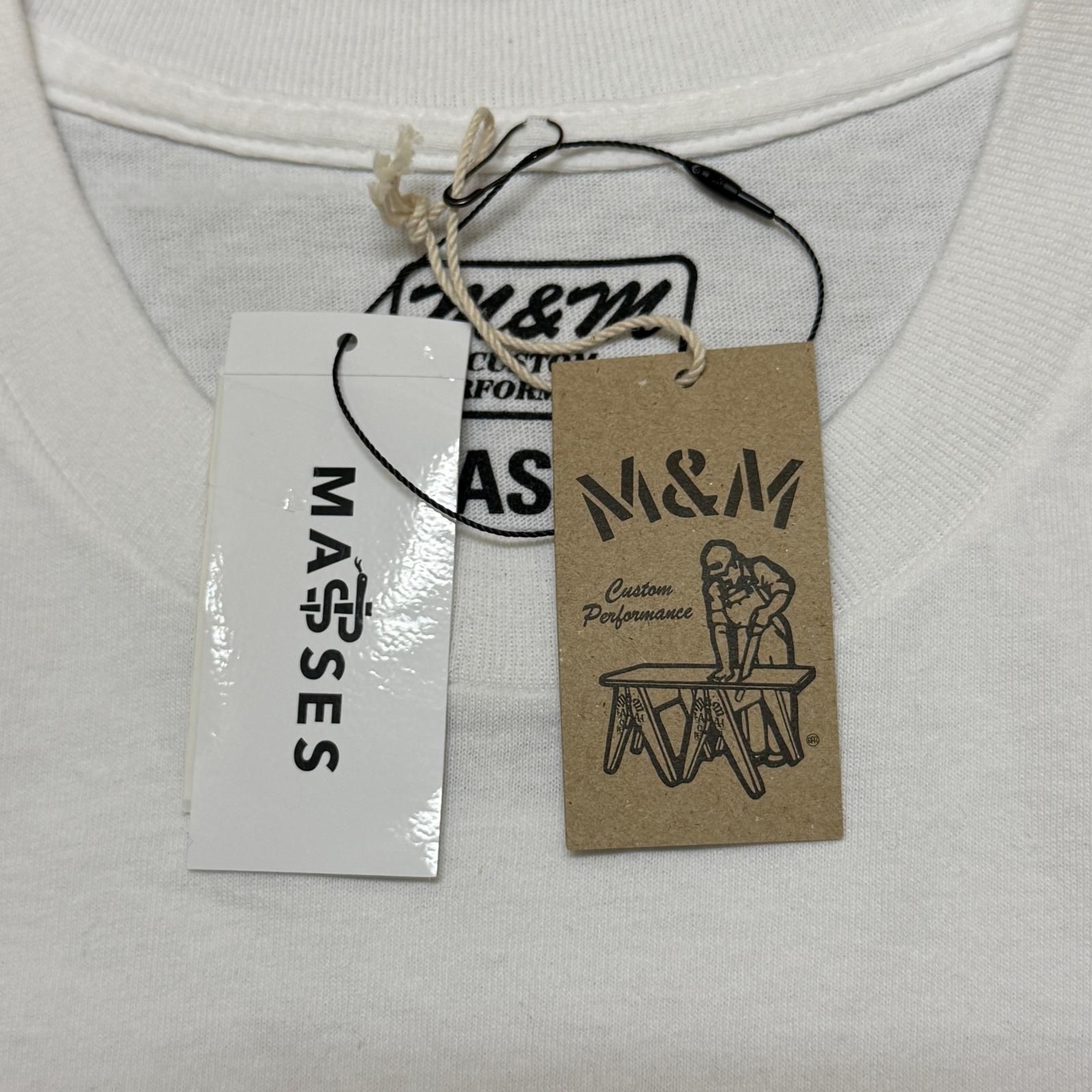 参考上代13200円 未使用 MASSES × M&M T-SHIRT HELL Tシャツ ヘル 半袖 