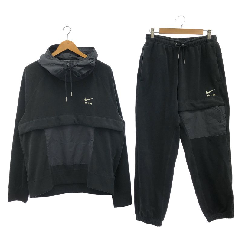 【中古】NIKE フリース ジャケット&パンツ セットアップ サイズL 黒 ナイキ[92]