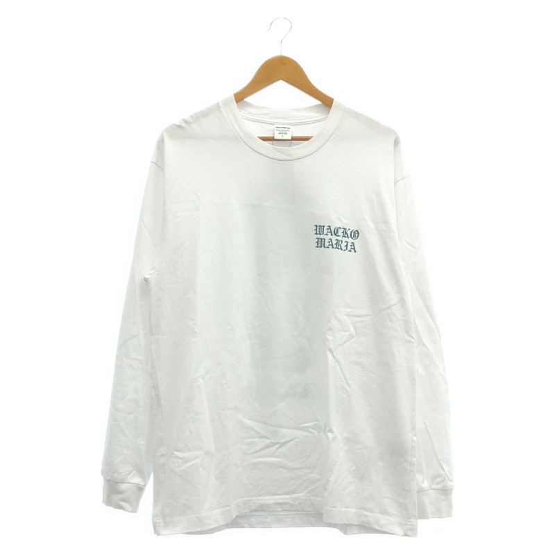 【中古】WACKO MARIA WASHED HEAVY WEIGHT LONG SLEEVE T-SHIRT L ホワイト ワコマリア[92][240092334853] 中古】WACKO MARIA WASHED HEAVY WEIGHT LONG SLEEVE T-SHIRT L