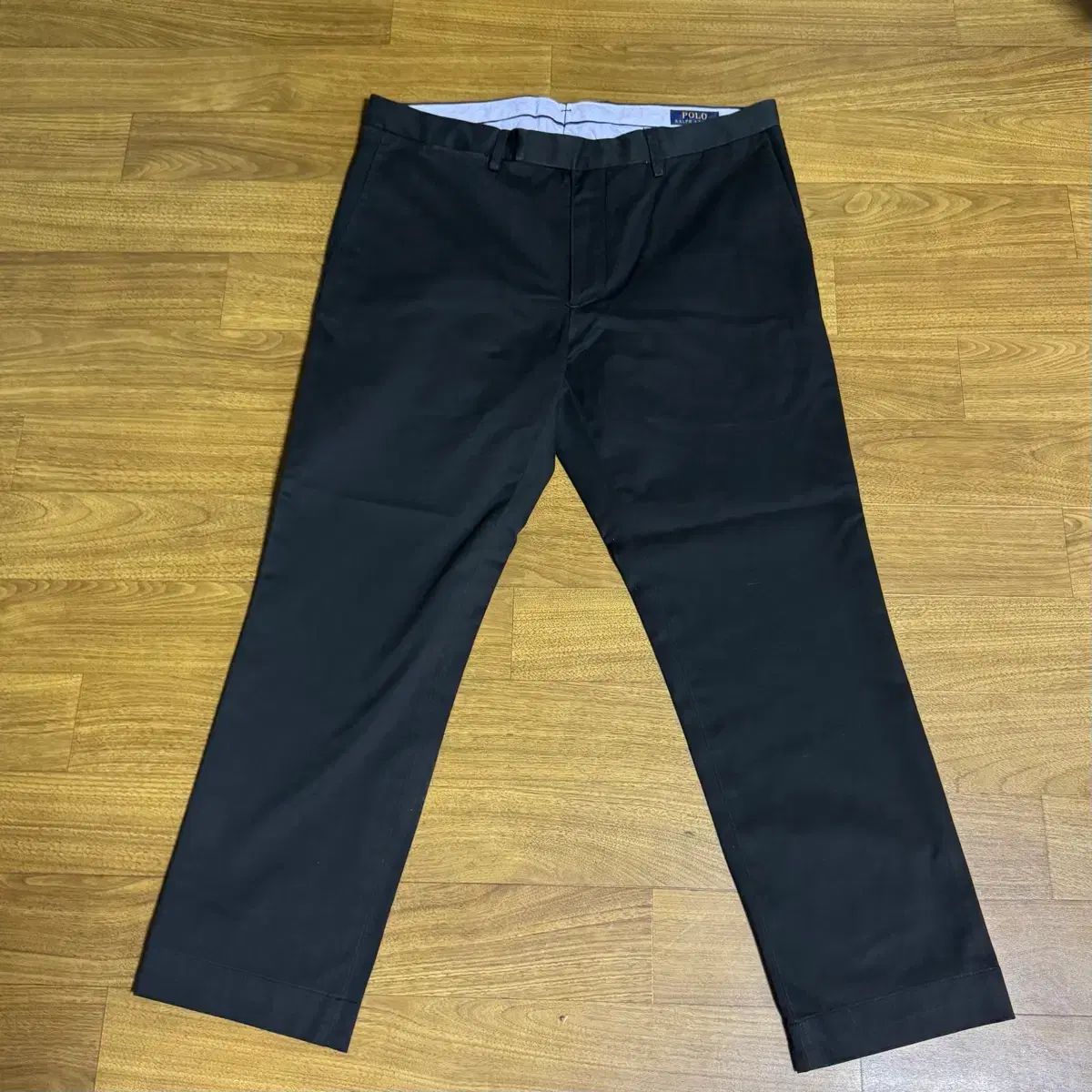 ポロ ストレッチ スリムフィット チノパンツ ブラック ウエスト34