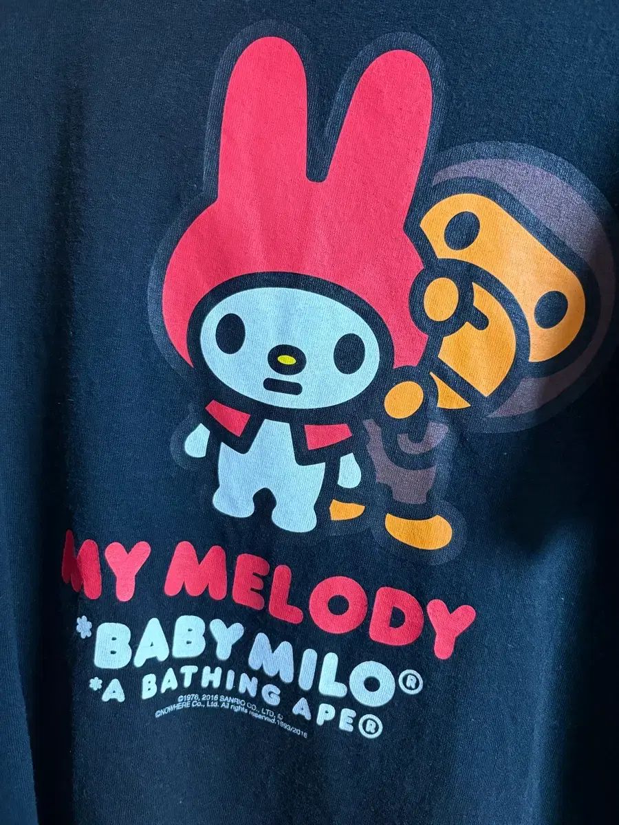 サンリオ A BATHING APE(アベイシングエイプ) My Melody(マイメロディ) 半袖Tシャツ 出品