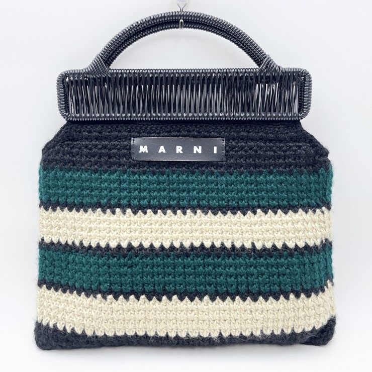 MARNI（マルニ）MARNI MARKET クロシェバッグ ハンドバッグ ボーダー 