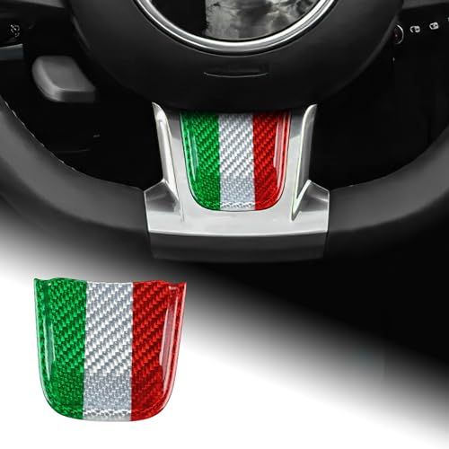 AIRSPEED アバルト 595 595C 695 Abarth/Fiat 500 フィアット500 2017-2023 専用 ハード カーボンファイバー アクセサリー 内装 インテリア パーツ ステアリングホイールボタントリムカバー おしゃれ カスタムkk 7,597円
