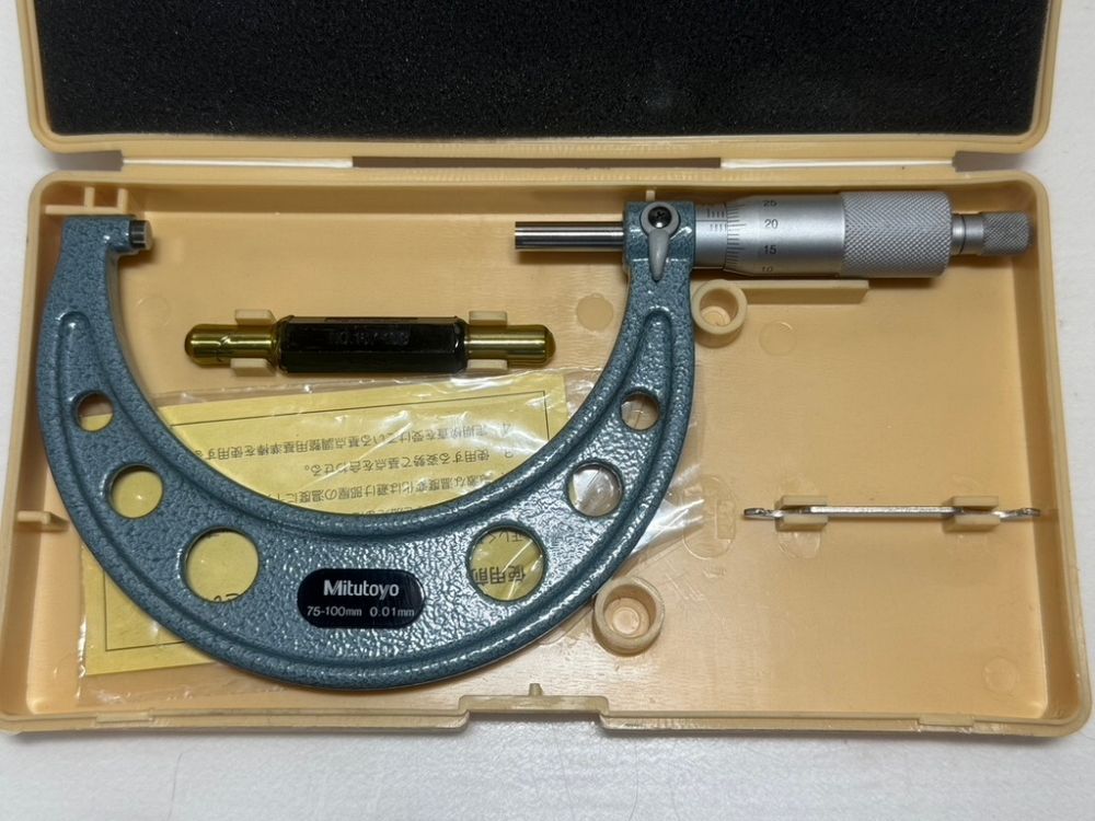 【USED美品】ミツトヨ Mitutoyo 外側マイクロメーター 103-140 75-100mm