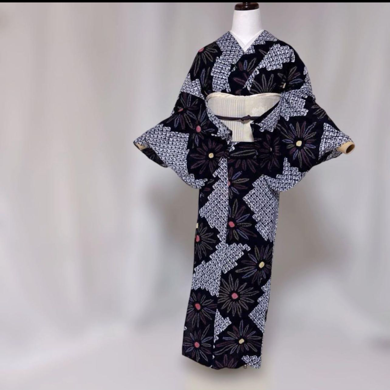 有松絞り フルセット 未使用近い 美品 夏帯 夏帯締め 平織り帯揚げ 裄