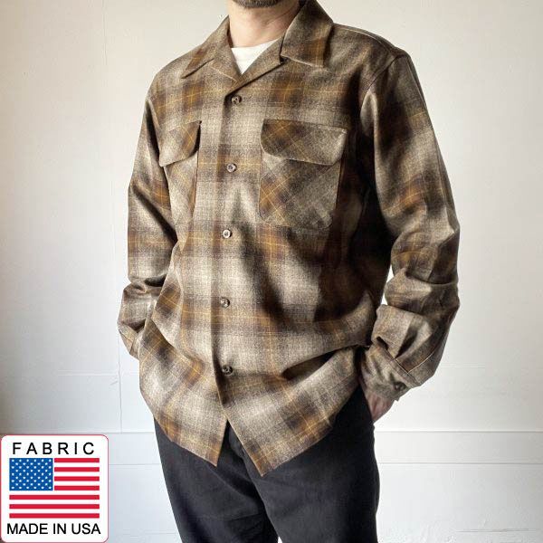 新品 PENDLETON ペンドルトン オンブレ チェック柄 ボードシャツ M ウール シャツ 未使用品 D154-14-0002ZT
