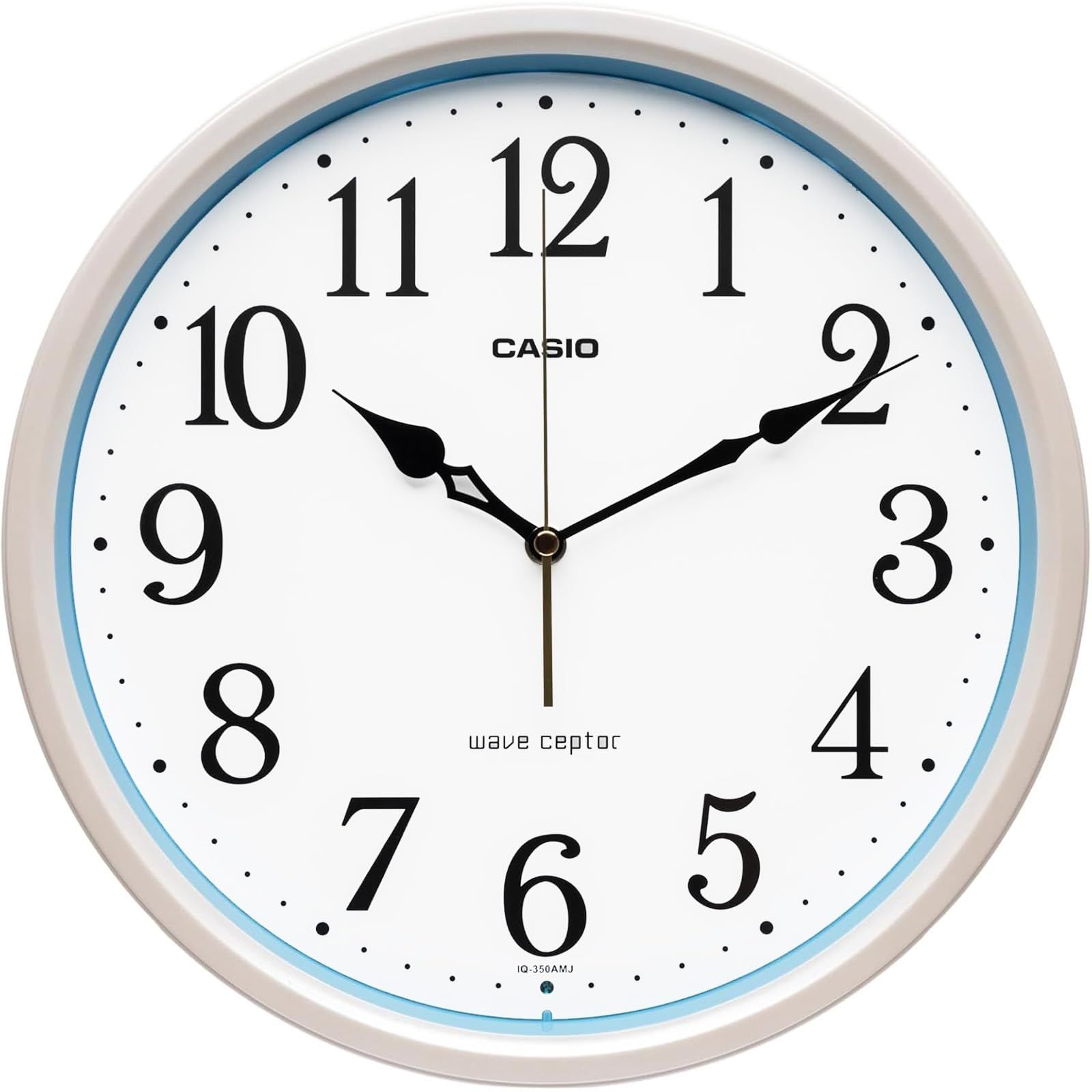CASIO(カシオ) 掛け時計 壁掛け時計 電波時計 アナログ 夜間秒針停止 パールホワイト IQ-350AMJ-7JF★ efe85495