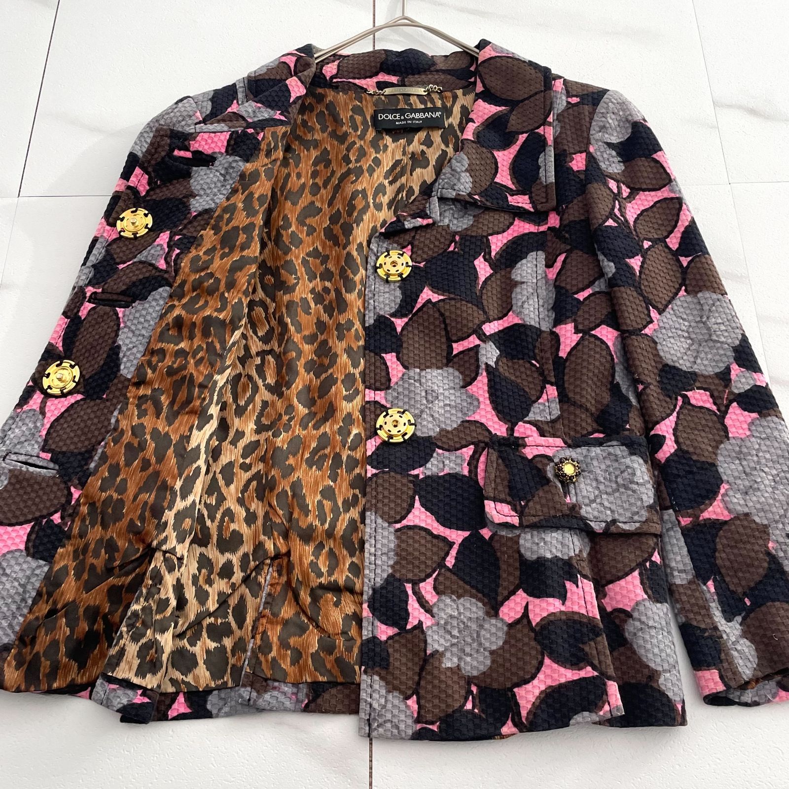 DOLCE＆GABBANA テーラードジャケット レオパード柄 38 激レア✨DOLCE&GABBANA ドルチェアンドガッバーナ レオパード柄