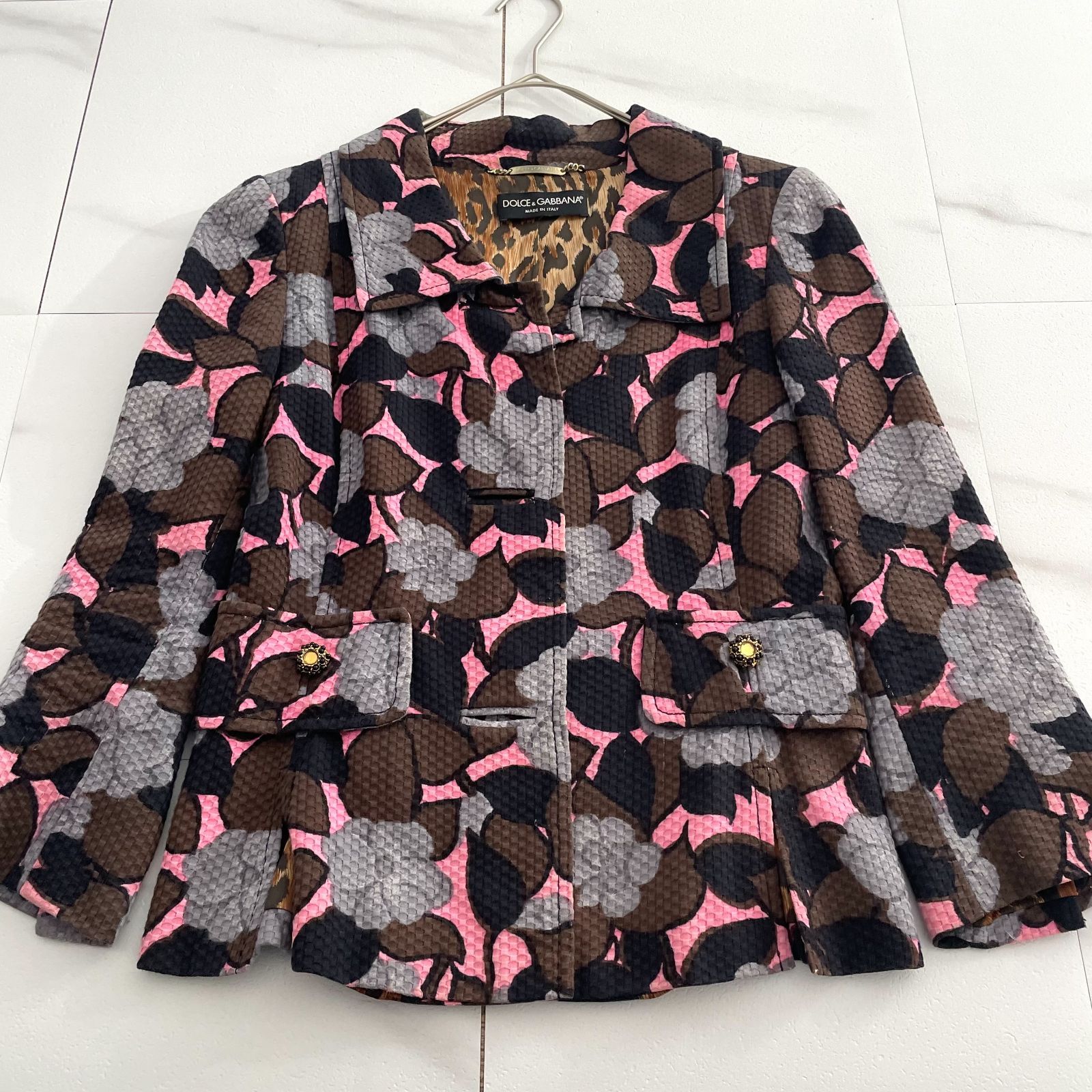 DOLCE＆GABBANA テーラードジャケット レオパード柄 38 激レア✨DOLCE&GABBANA ドルチェアンドガッバーナ レオパード柄