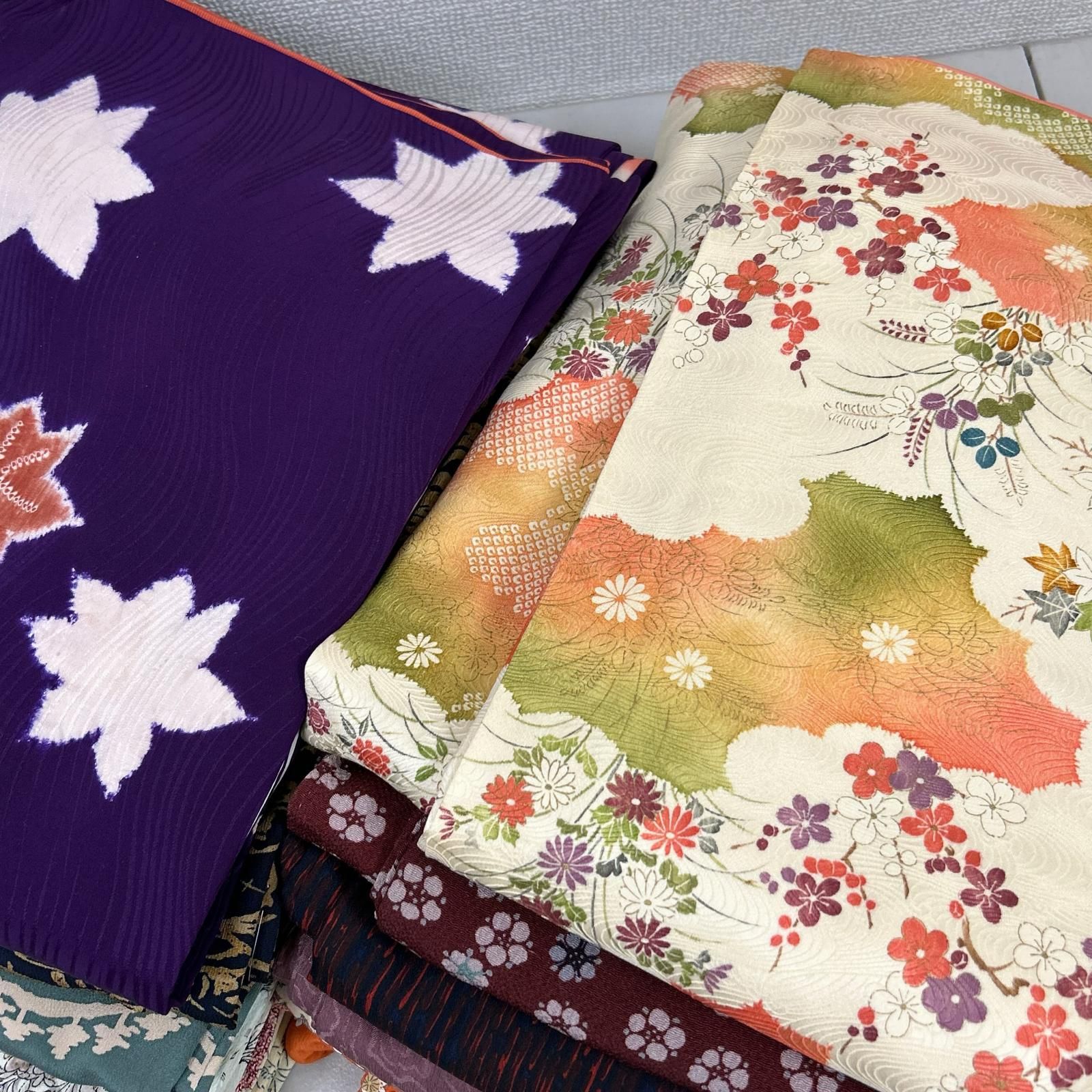 小紋 着物 正絹 12着 まとめ売り リメイク材料 Y-266