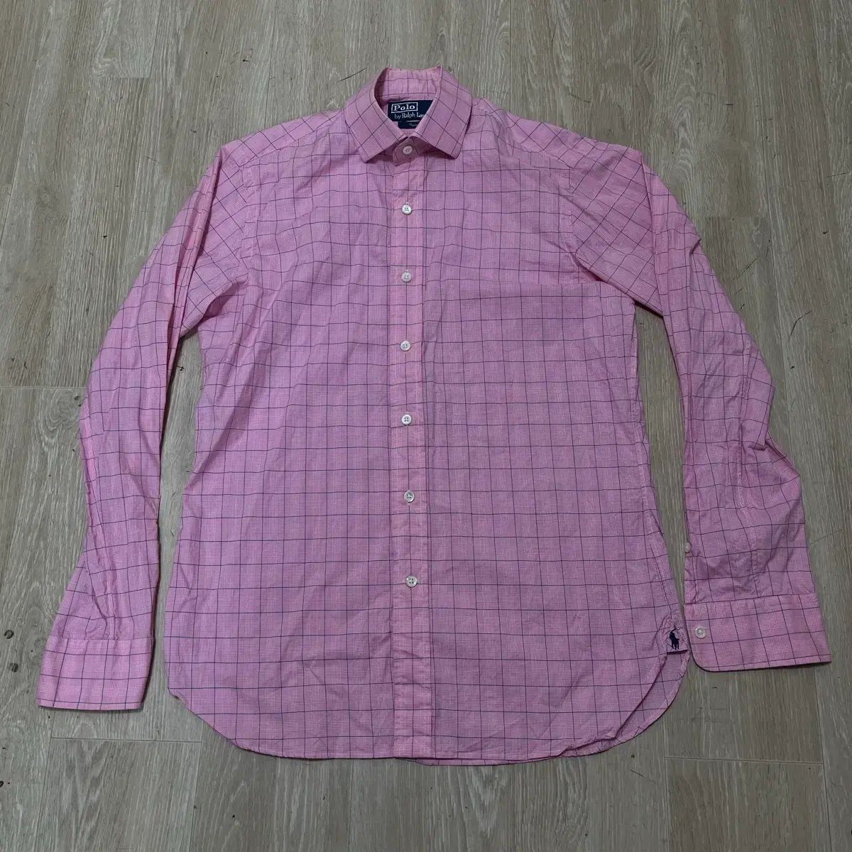 ポロ ラルフローレン 刺繍 ロゴ CHECK 長袖 シャツ L/100