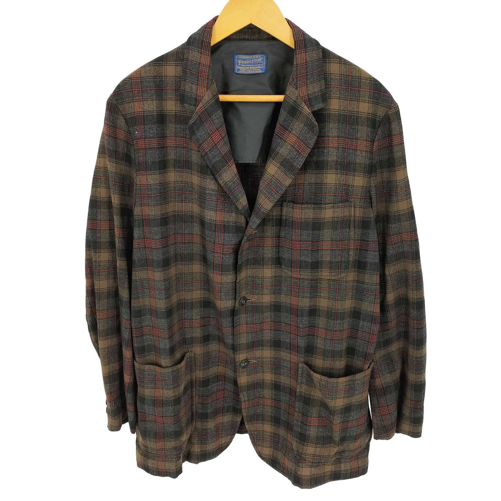 メンズ ペンドルトン PENDLETON 40s マドラスチェック ウール 背抜き 