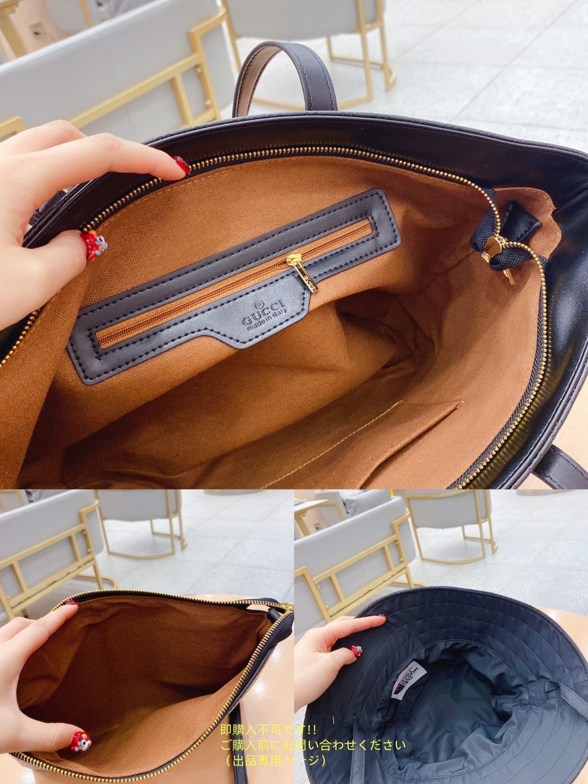 新品 GUCCI グッチ トートバッグショルダーバッグ 帽子 3点セット 新品 GUCCI グッチ トートバッグショルダーバッグ 帽子 3点セット