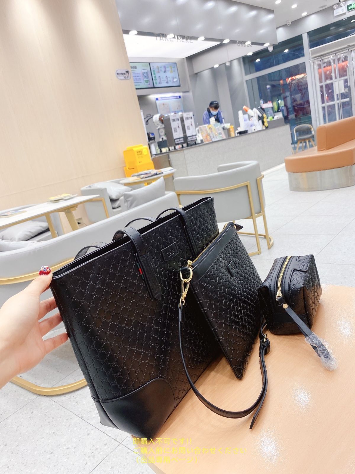 新品 GUCCI グッチ トートバッグショルダーバッグ 帽子 3点セット 新品 GUCCI グッチ トートバッグショルダーバッグ 帽子 3点セット
