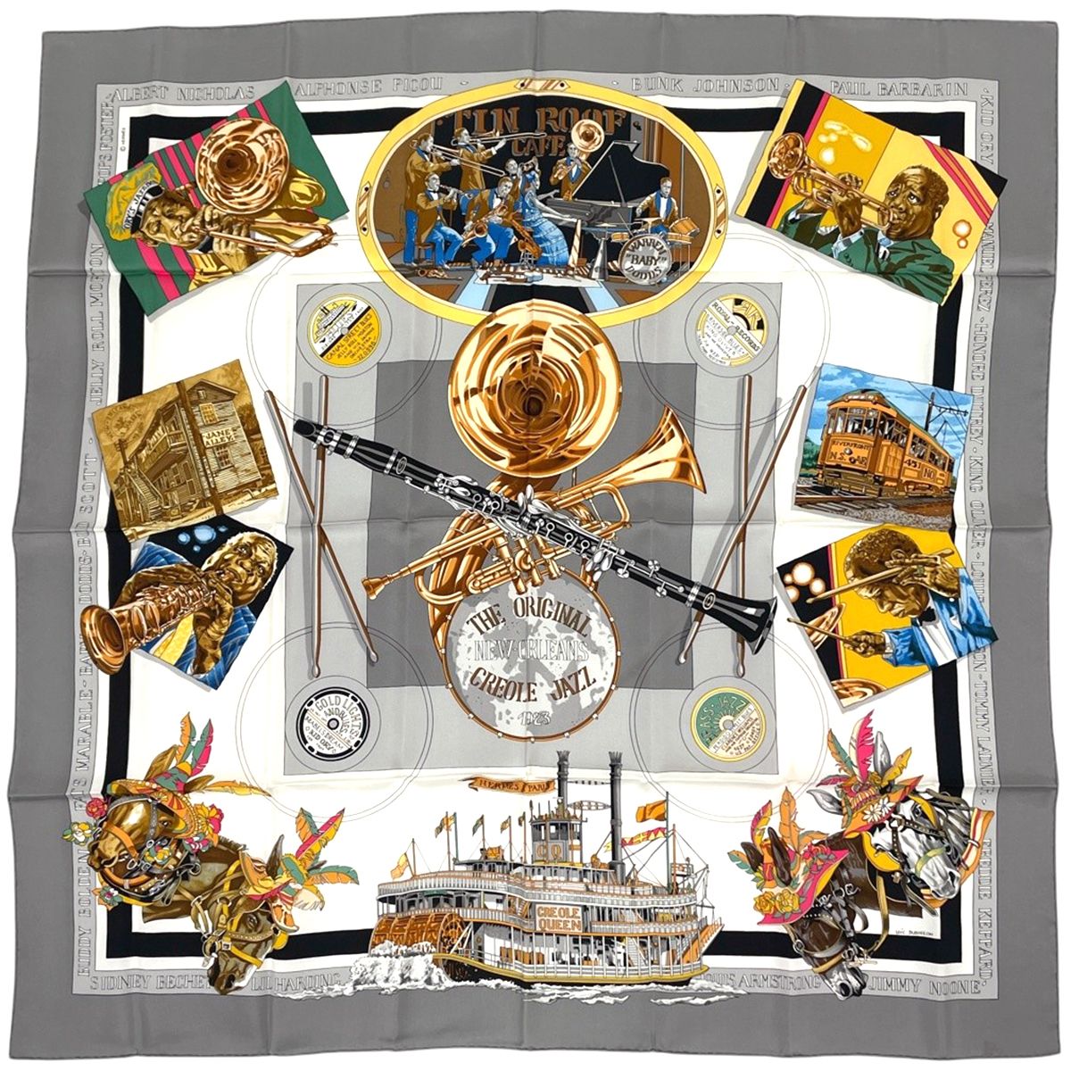 エルメス HERMES カレ90 THE ORIGINAL NEW ORLEANS CREOLE JAZZ