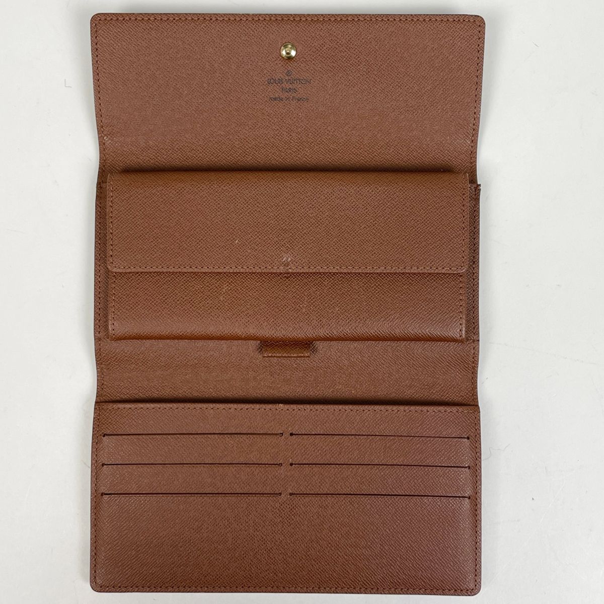 ルイ・ヴィトン Louis Vuitton ポルトトレゾール インターナショナル 三つ折り 長財布 モノグラム ブラウン M61215 レディース 【中古】