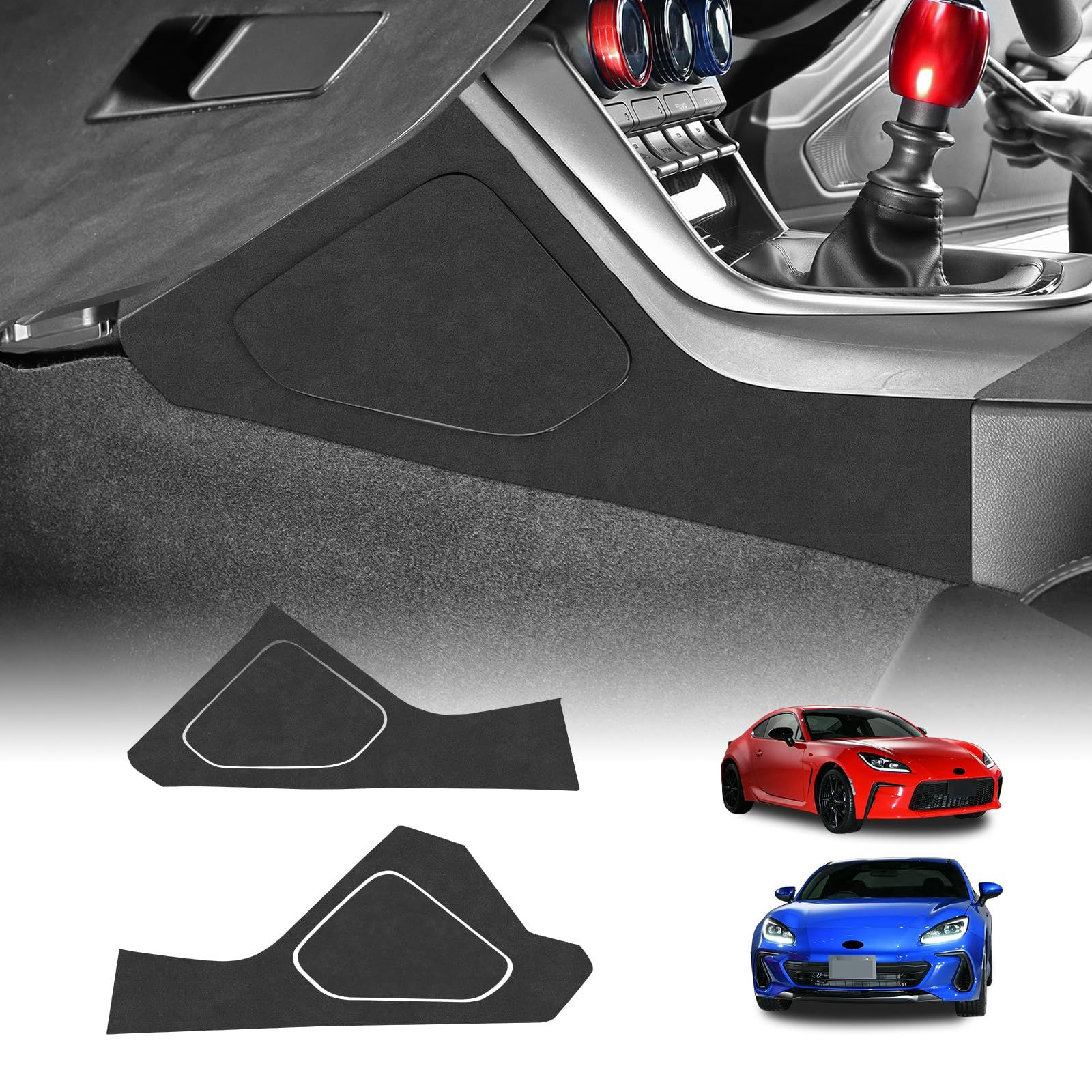 KUNGKIC トヨタ GR86 ZN8 スバル BRZ ZD8 2021 2022 2023 2024 2025 専用 カーセンターコンソールサイド 装飾 ステッカー 装飾フレーム 保護 マット プロテクター 汚れ防止 内装 パーツ アクセサリー スエーkk