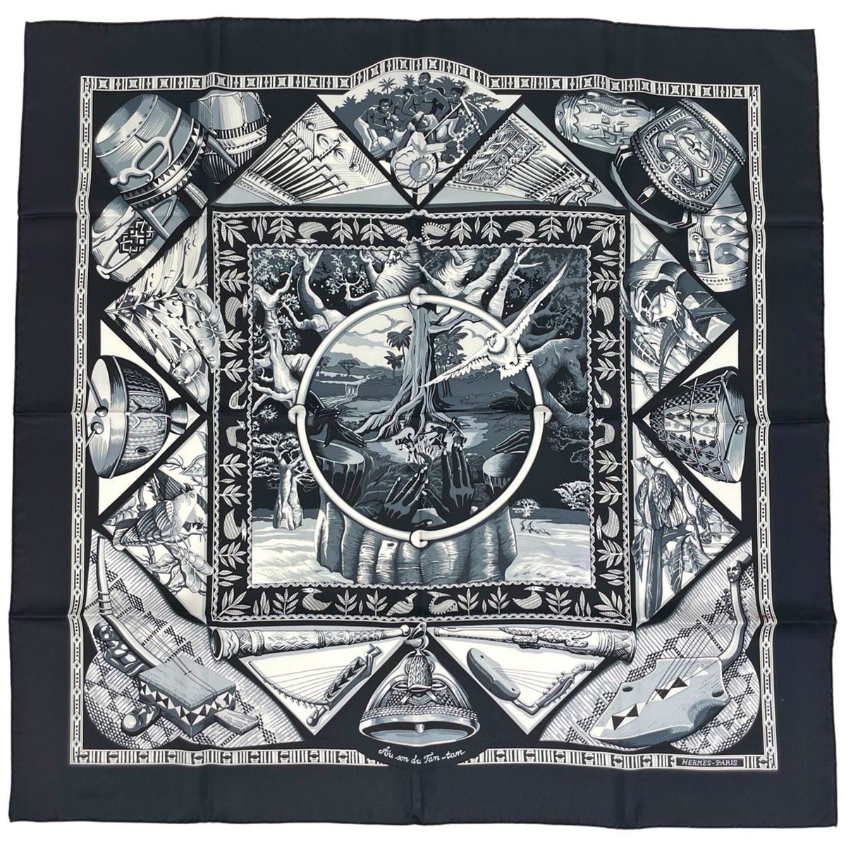 エルメス HERMES カレ90 Au Son du Tam Tam タムタムの音に合わせて