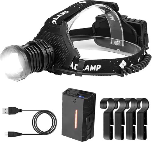 LEDヘッドライト usb充電式 P190 800000ルーメ 超高輝度 最も強 充電 USB ヘッドランプ 高輝度 ヘッドライト 超強力 防水 ヘルメット ライト5種点灯 ズーム機能電量ディスプレイ可能 耐衝撃 明るい ledライト 作業用 夜釣り 登山kk
