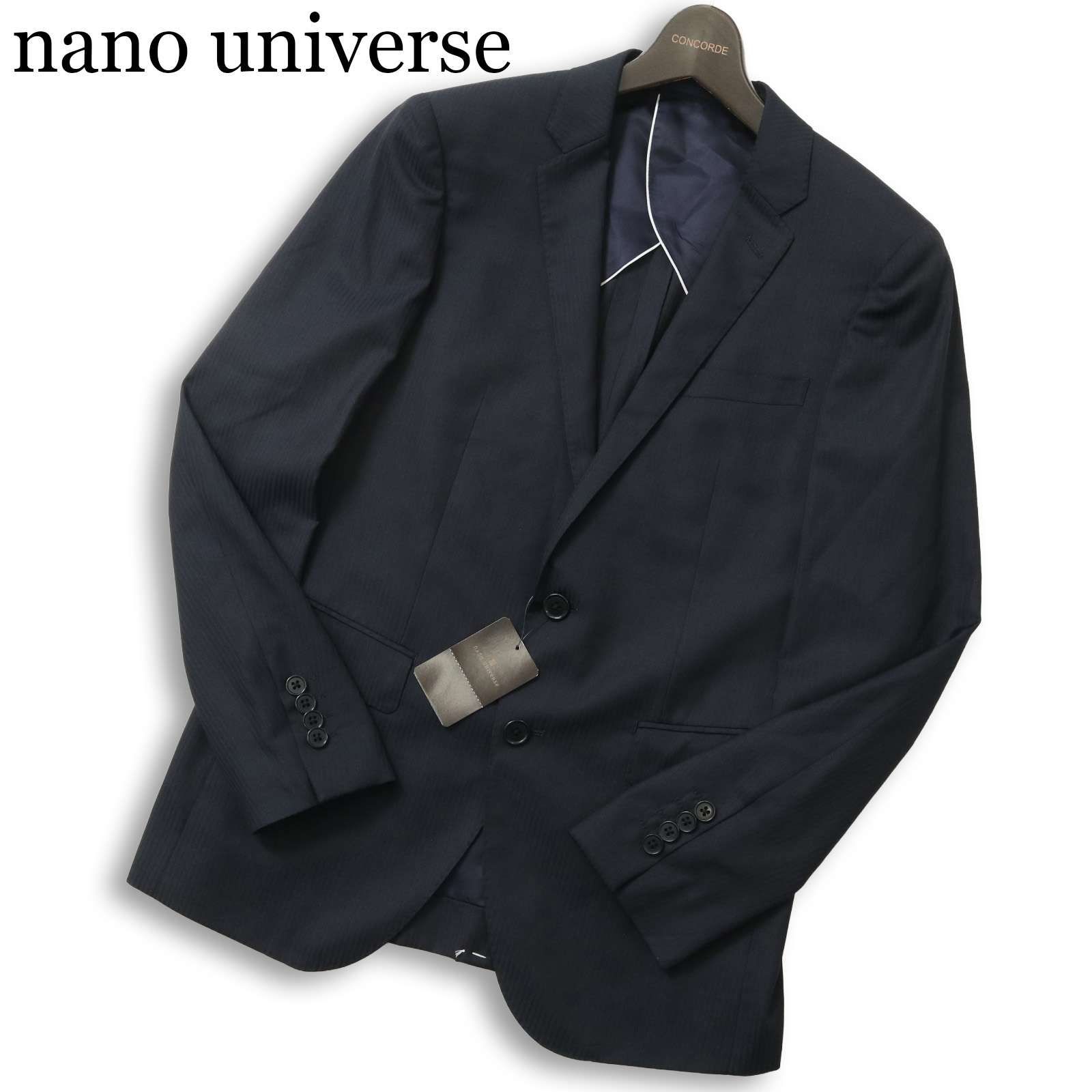 新品 未使用】 nano universe ナノユニバース 春夏 背抜き ストライプ 